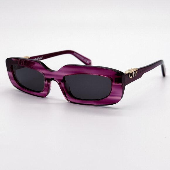 NEW OFF-WHITE OERI13C RENTON 3707 SUNGLASSES WOMEN OVAL PURPLE - Picture 1 of 9